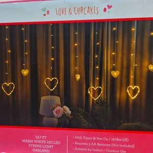 Heart prelit garland